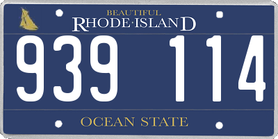 RI license plate 939114