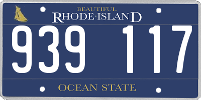 RI license plate 939117