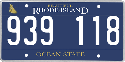 RI license plate 939118