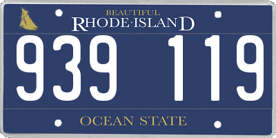 RI license plate 939119