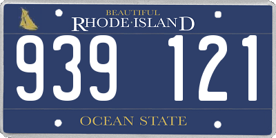 RI license plate 939121