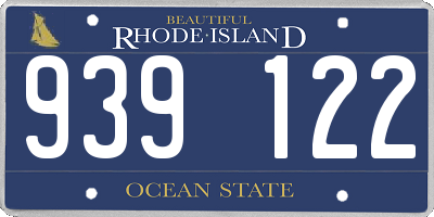 RI license plate 939122