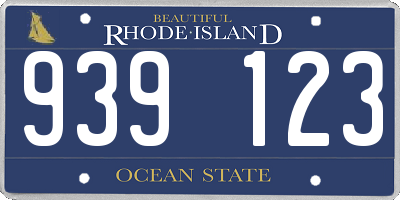 RI license plate 939123