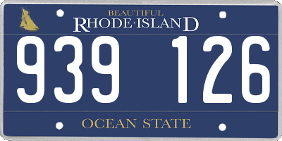 RI license plate 939126
