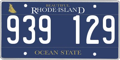 RI license plate 939129