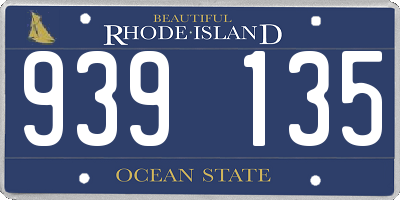 RI license plate 939135