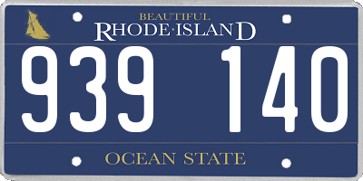 RI license plate 939140