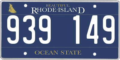 RI license plate 939149
