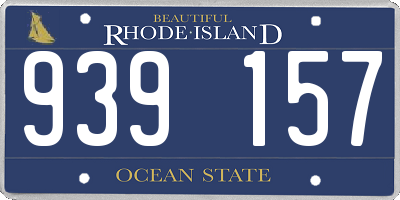 RI license plate 939157