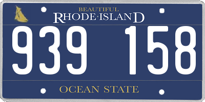 RI license plate 939158