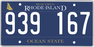 RI license plate 939167
