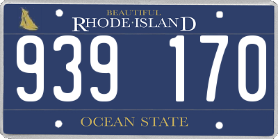 RI license plate 939170