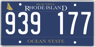 RI license plate 939177