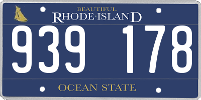RI license plate 939178
