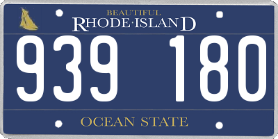RI license plate 939180