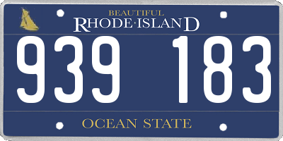 RI license plate 939183