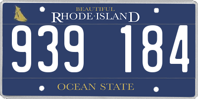 RI license plate 939184
