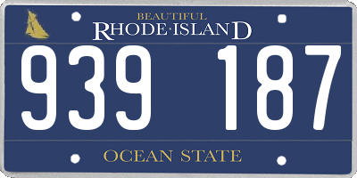 RI license plate 939187