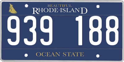 RI license plate 939188