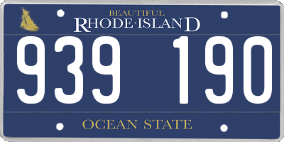 RI license plate 939190