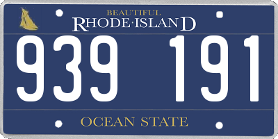 RI license plate 939191