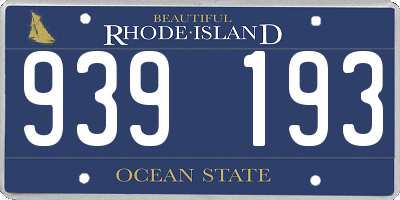 RI license plate 939193