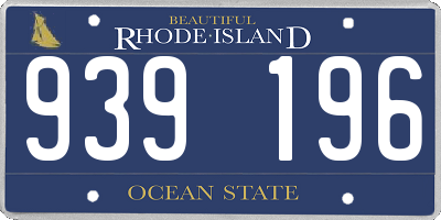 RI license plate 939196