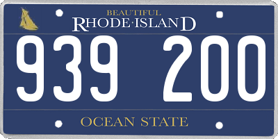 RI license plate 939200