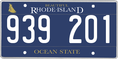 RI license plate 939201
