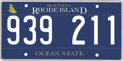 RI license plate 939211