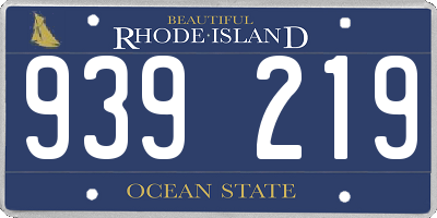 RI license plate 939219