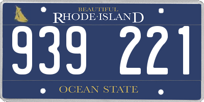 RI license plate 939221
