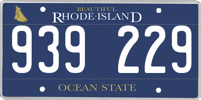 RI license plate 939229