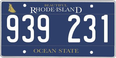 RI license plate 939231