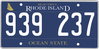 RI license plate 939237