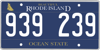RI license plate 939239