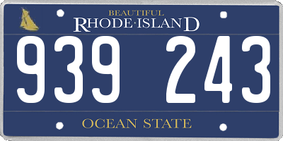 RI license plate 939243