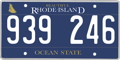 RI license plate 939246