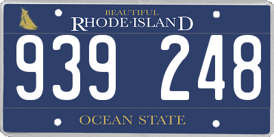 RI license plate 939248