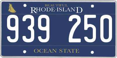RI license plate 939250