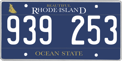 RI license plate 939253