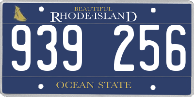 RI license plate 939256