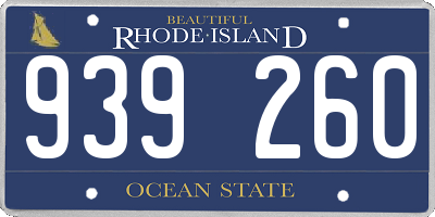 RI license plate 939260