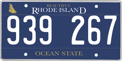 RI license plate 939267