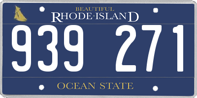 RI license plate 939271