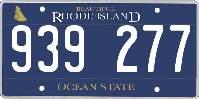 RI license plate 939277