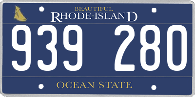 RI license plate 939280