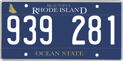 RI license plate 939281