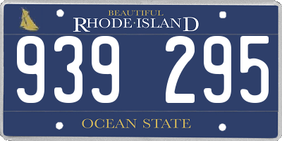 RI license plate 939295