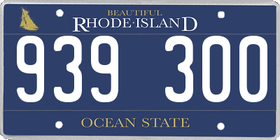RI license plate 939300